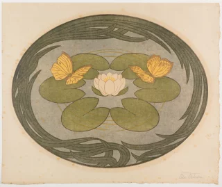 Peter Behrens, Seerose mit Schmetterlingen (1897)